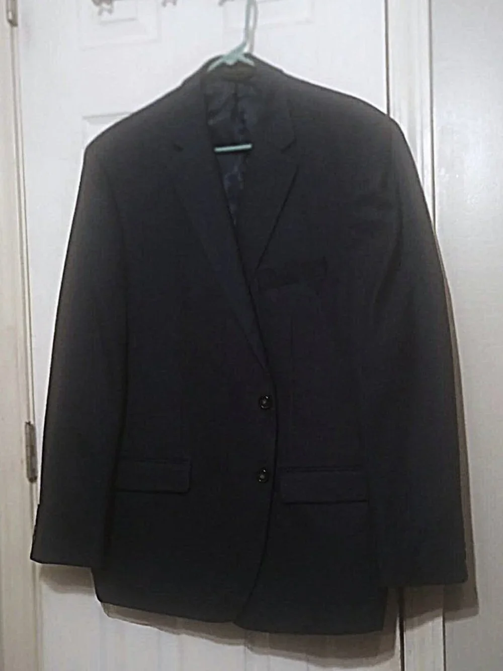 Chaps Men Grayish Blue Blazer    Jacket Size 46 Regular